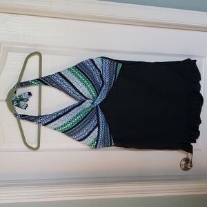 Jantzen Plus Size 22W Black Halter Swim Dress Bathing Suit - One Piece Swimsuit